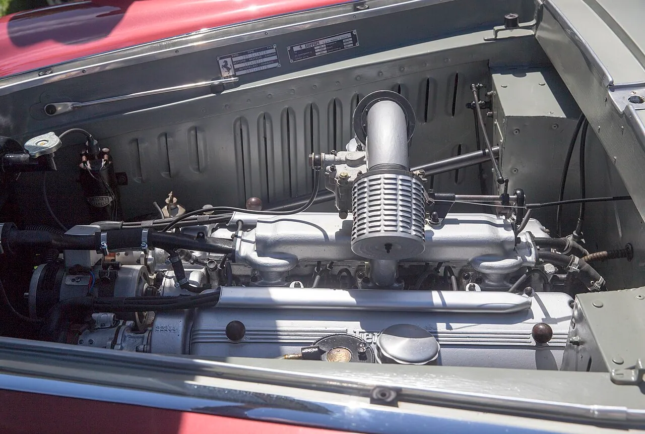 Twelve-cylinder of a Ferrari 195 Inter (1950)